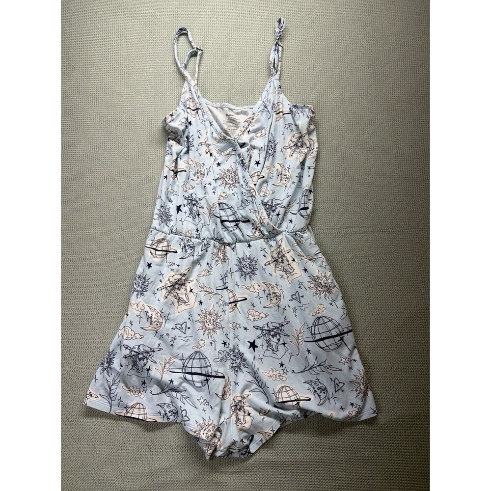 MeUndies Celestial Romper Blue Patterned - Small